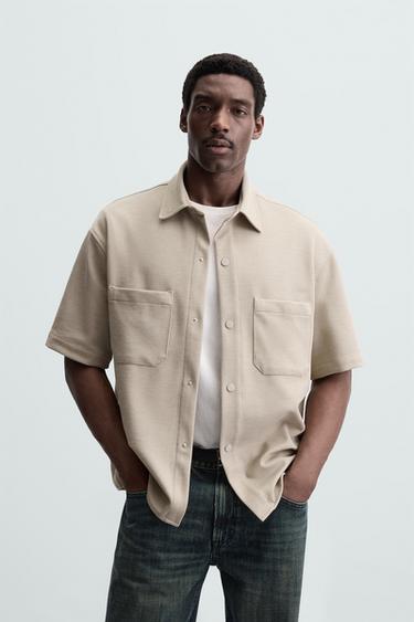 COMFORT OVERSHIRT - Sand by Zara