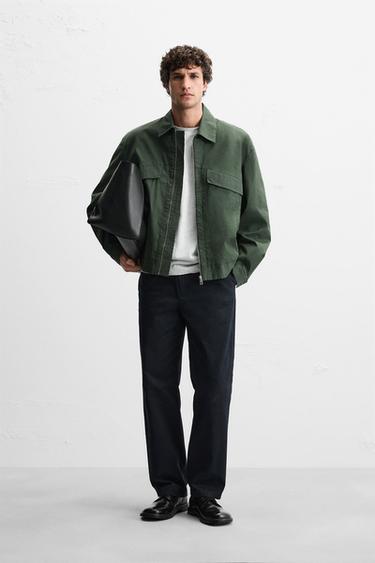 CAZADORA LIGERA BOLSILLOS - Verde de Zara - Imagen 0