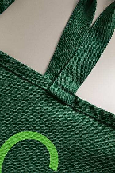 GRAND SAC COTON RUE DU BAC - Vert de Zara - Image 3