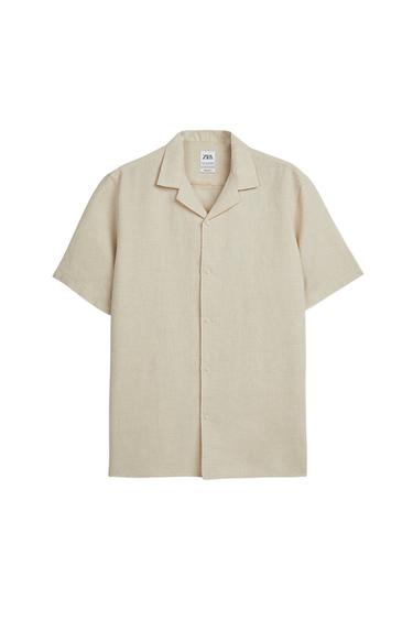 TEXTURED LINEN/COTTON SHIRT