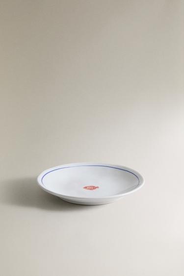 MARINE ANIMAL STONEWARE SIDE PLATE — Blue 2