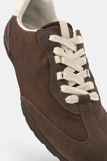 ZAPATILLA RUNNING COMBINADA - Marrón de Zara - Imagen 0