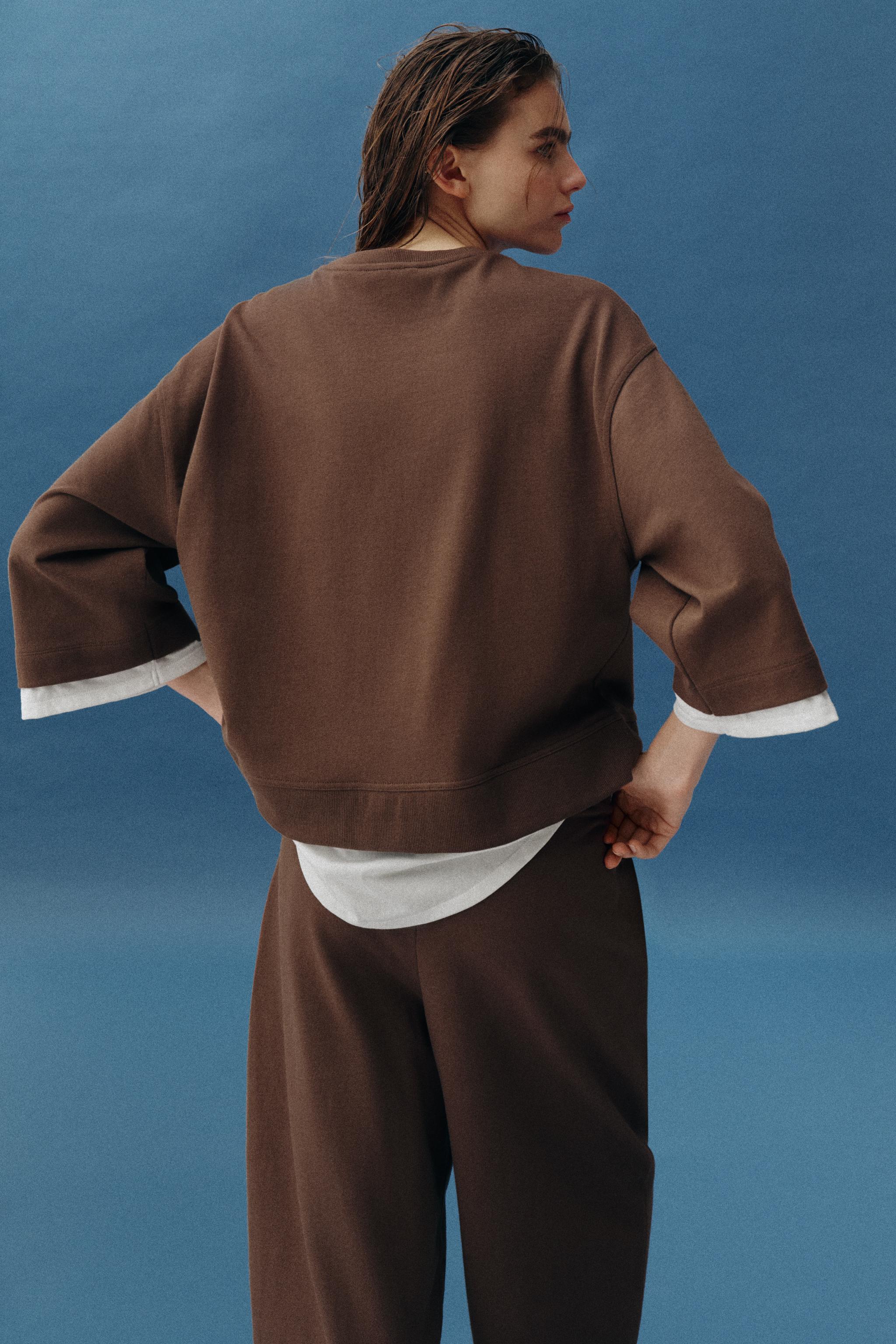 KONTRAST KOLLU SWEATSHIRT - Görsel 5