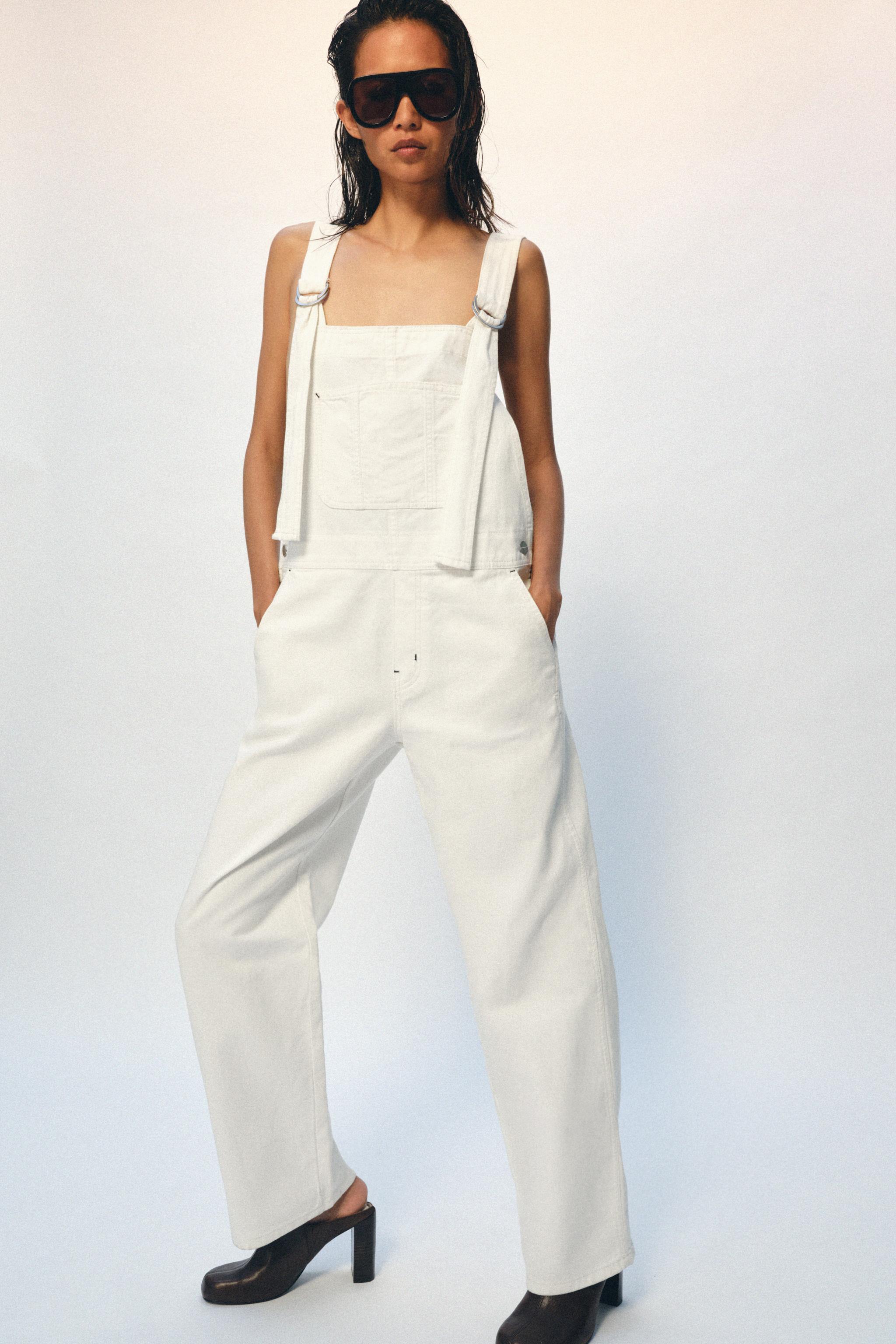 ZW COLLECTION DENIM JUMPSUIT - White | ZARA Canada