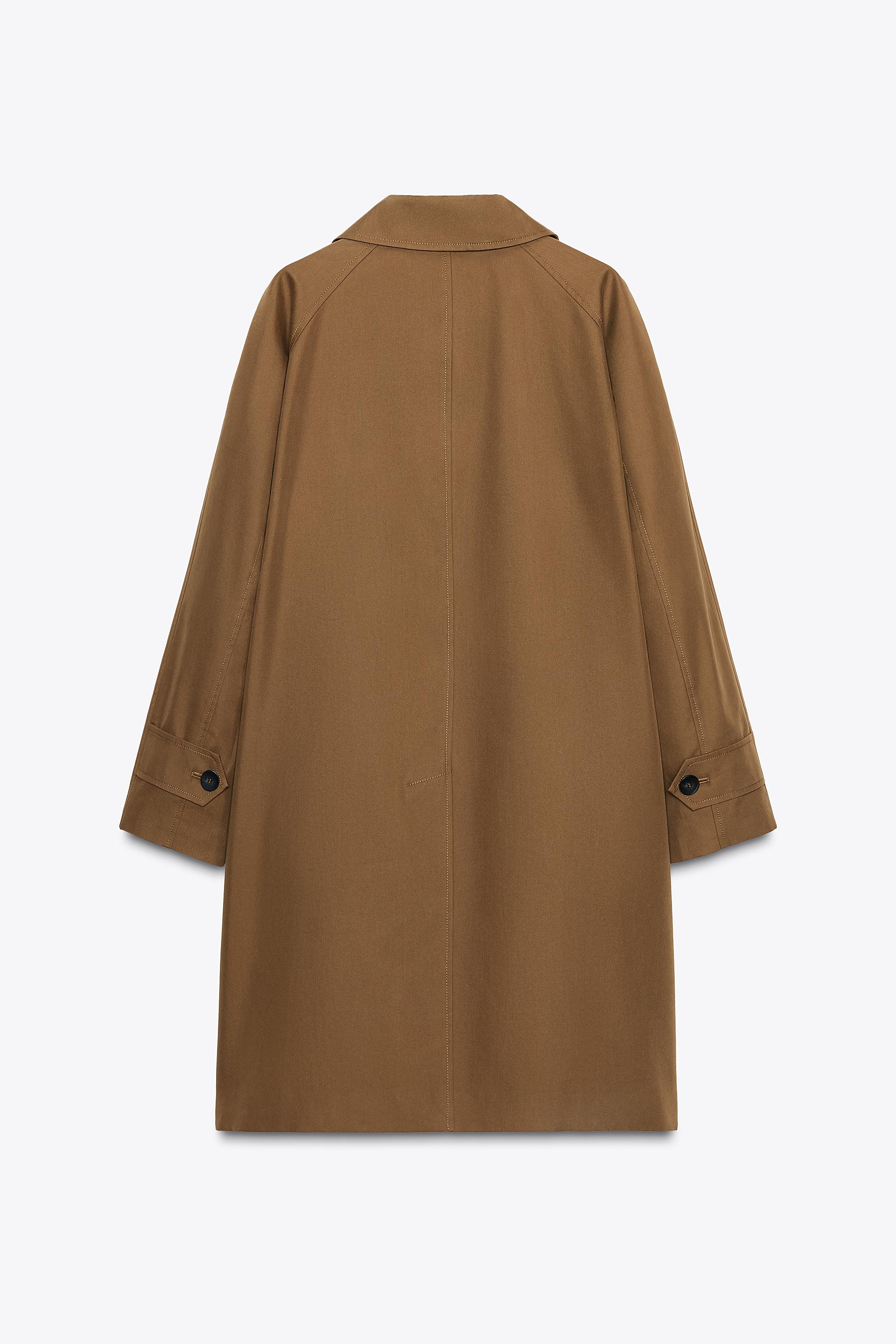 TRENCH MIDI ZW COLLECTION - Camel-escuro | ZARA Brasil