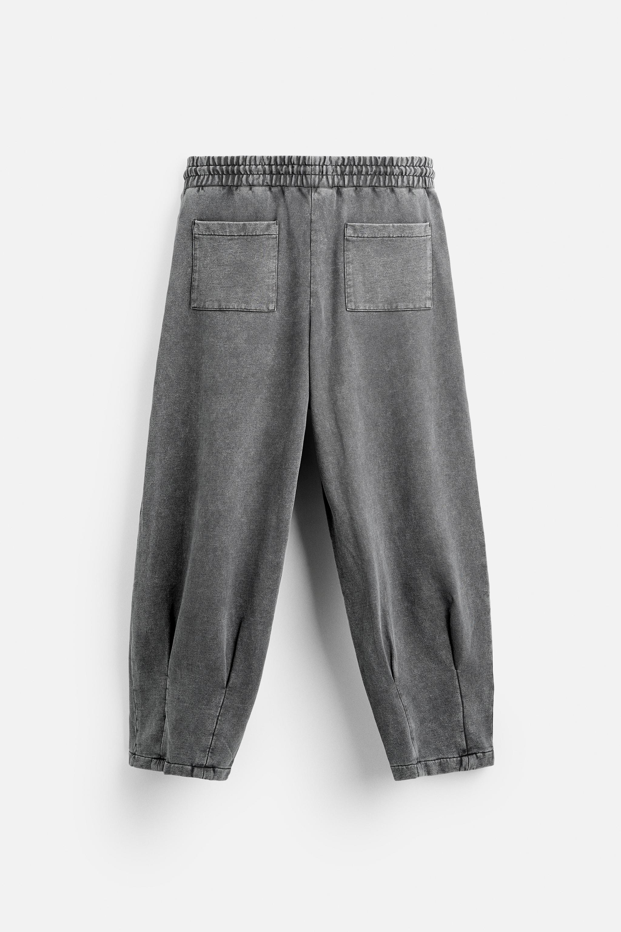 OVERSIZE FADED JOGGER TROUSERS - Grey | ZARA Australia