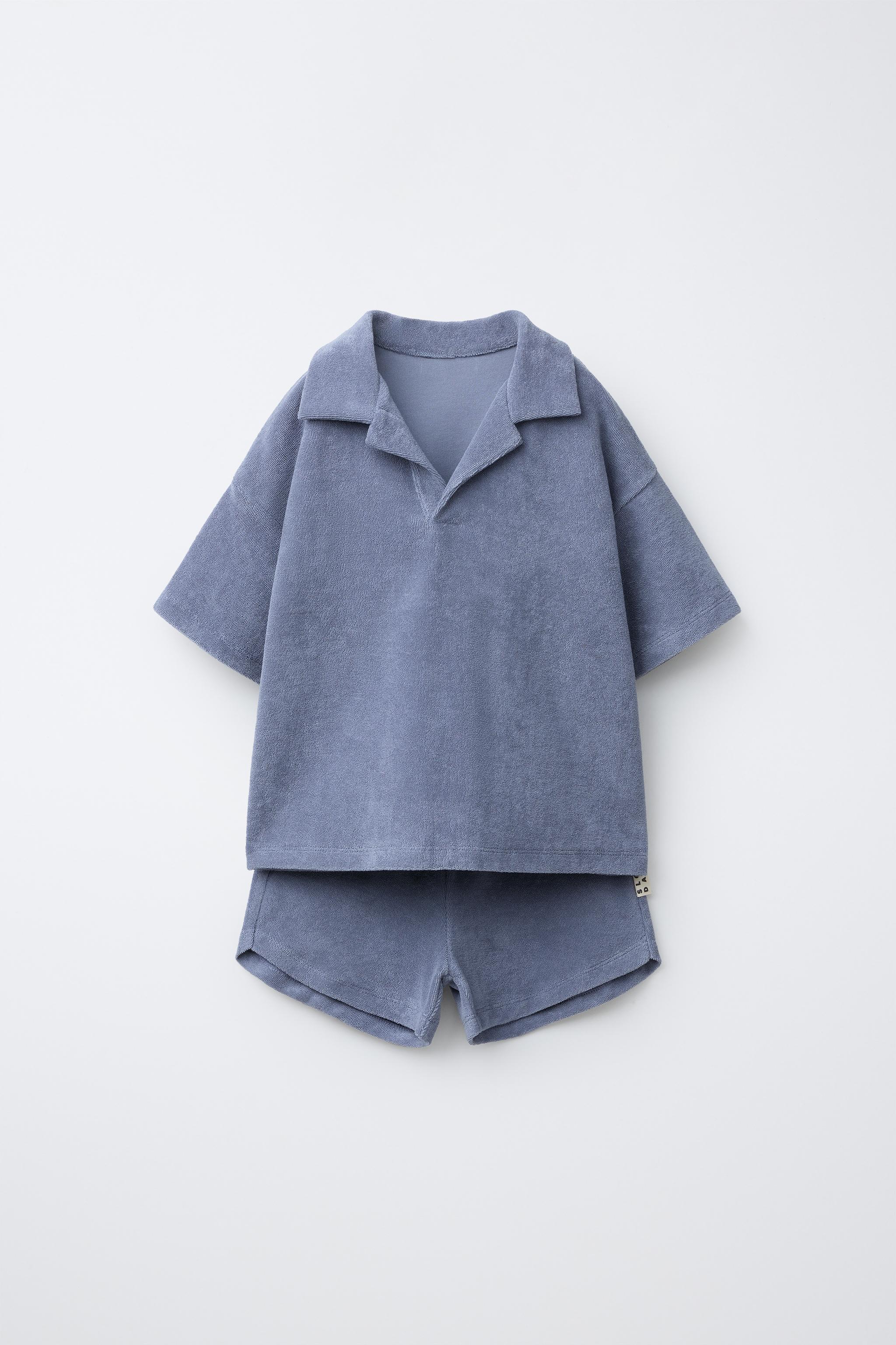 ENSEMBLE DE JOGGING POLO ET BERMUDA EFFET ÉPONGE