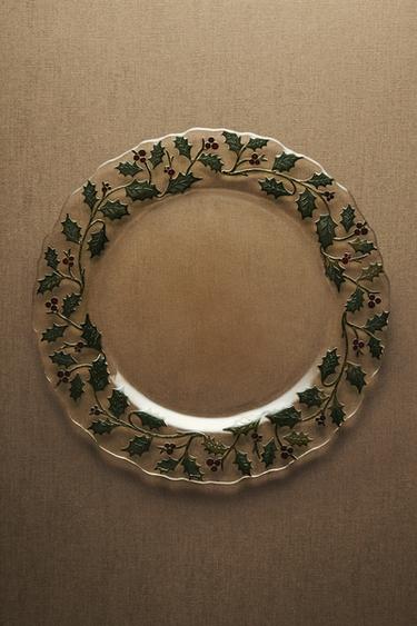 SOUS-ASSIETTE VERRE FEUILLE HOUX NOËL - 990 de Zara - Image 4