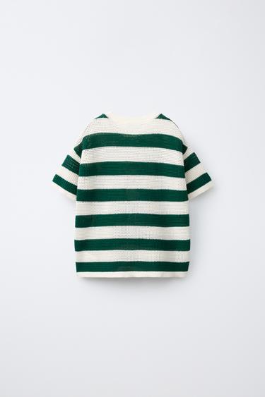 STRIPED TOY STORY © DISNEY PIXAR KNIT T-SHIRT - Ecru / Green by Zara