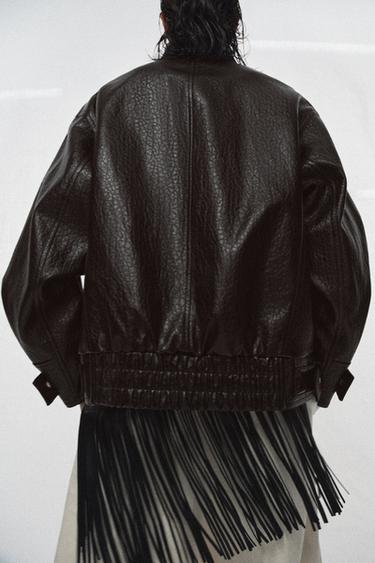 ZW COLLECTION FAUX LEATHER JACKET - Brown by Zara - Image 2
