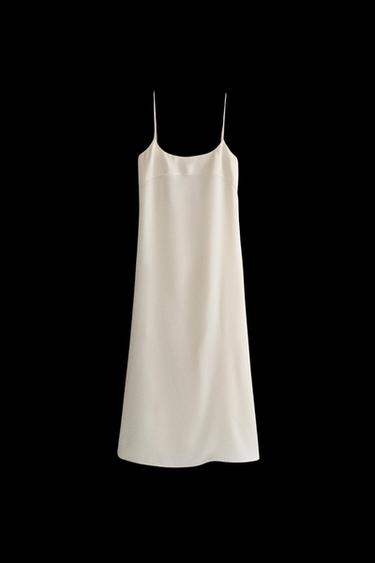 BEIGE SILK NIGHTDRESS - Ecru by Zara - Image 0