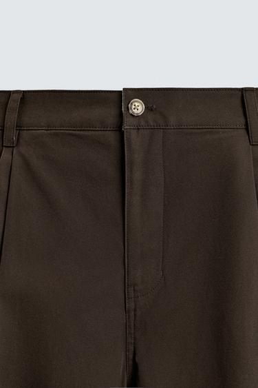 PANTALON CHINO COUPE LARGE - Marron de Zara - Image 7