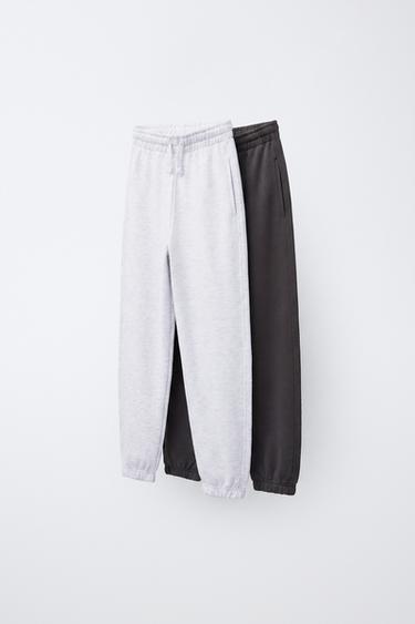 2-PACK OF PLUSH TROUSERS - Anthracite grey by Zara