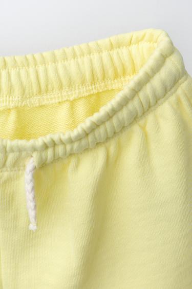 SWEATSHIRT AND RUBBERISED FLOWER BERMUDA SHORTS SET - black/yellow by Zara - Image 3