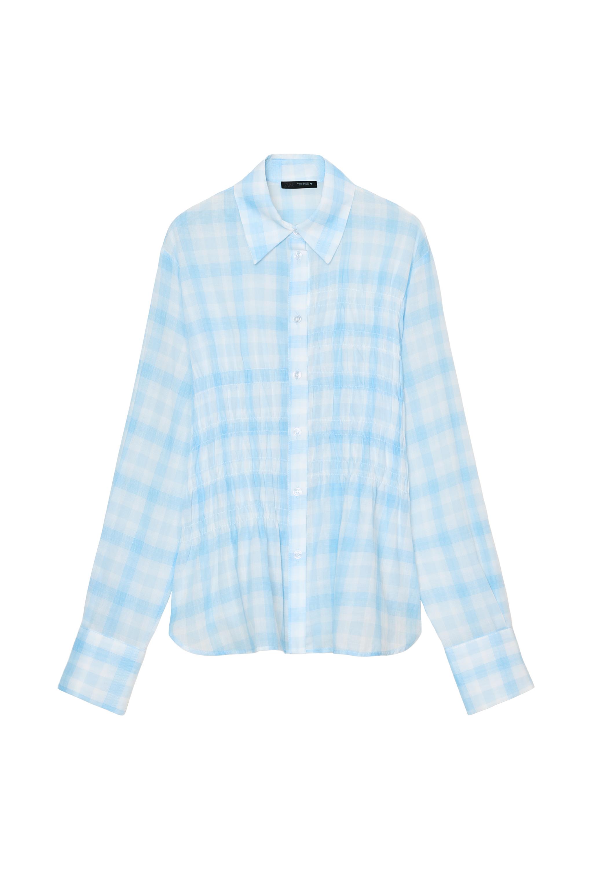 CHECK SHIRT WITH ELASTIC TRIMS