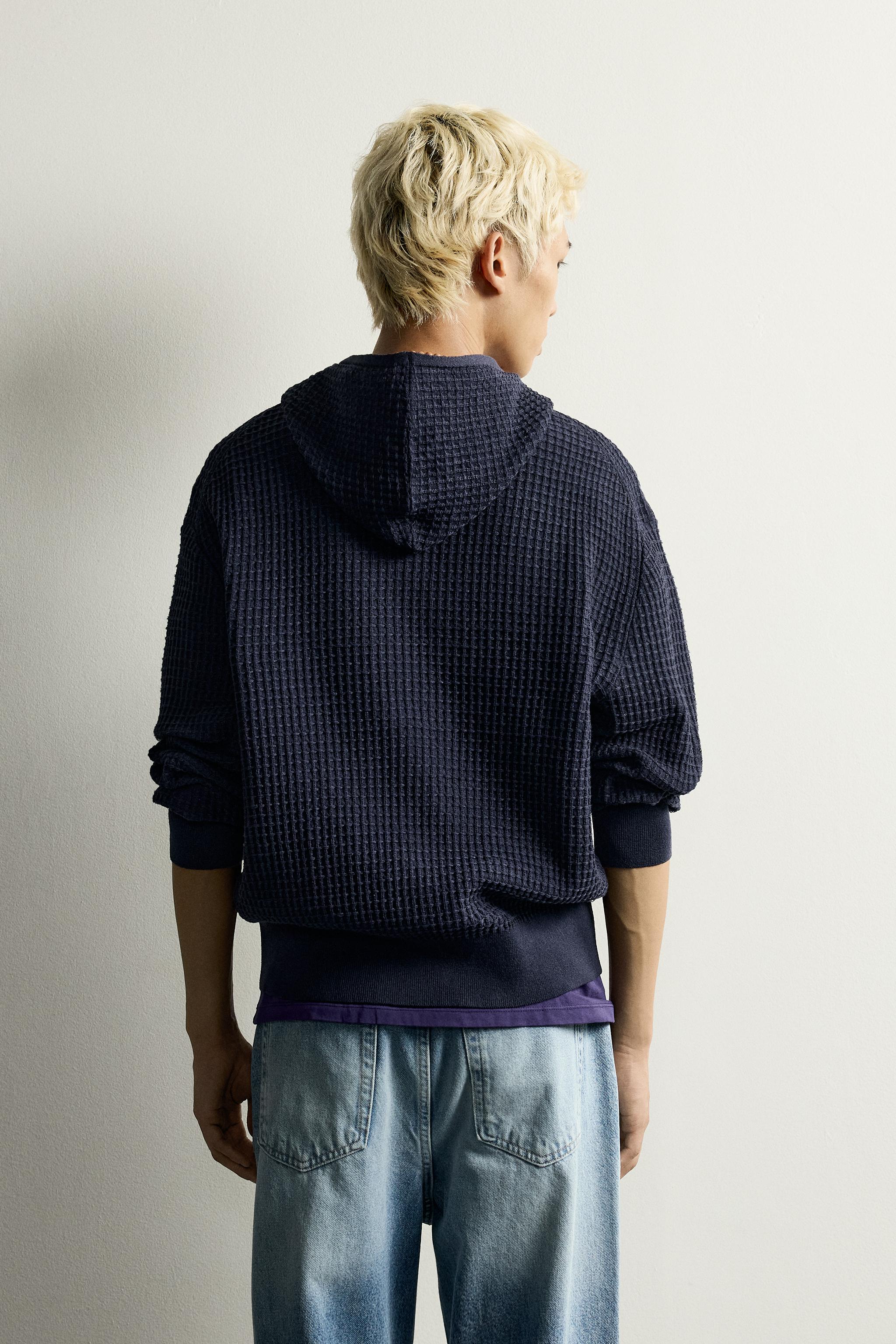 Мужские худи Zara WAFFLE TEXTURE — фото 3