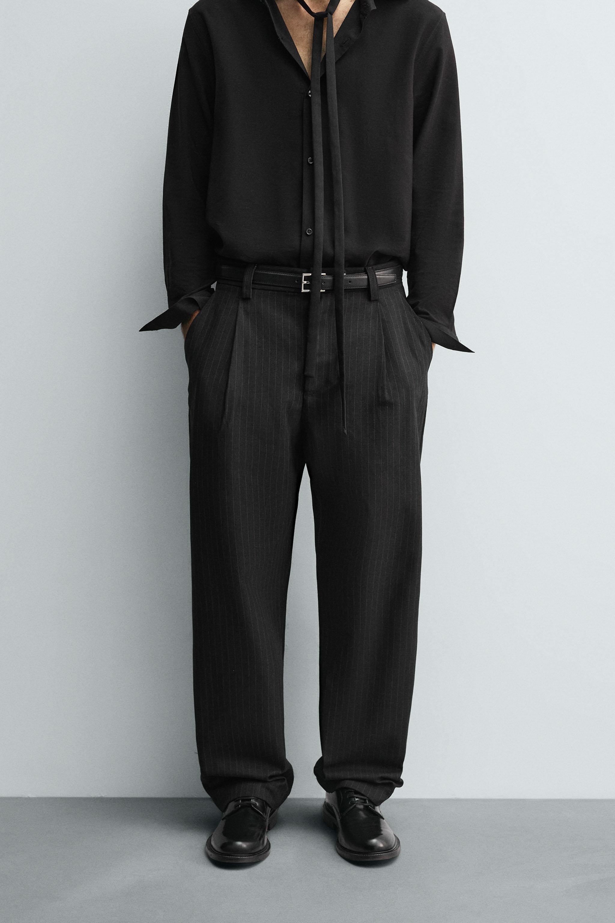 その他 39ch ストライプ柄テクスチャーチノパンツ - ブルー | ZARA Japan / 日本