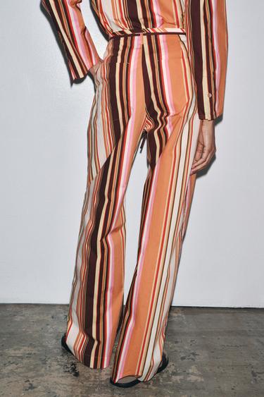 STRIPED FLARE TROUSERS ZW COLLECTION - Multicoloured by Zara - Image 5
