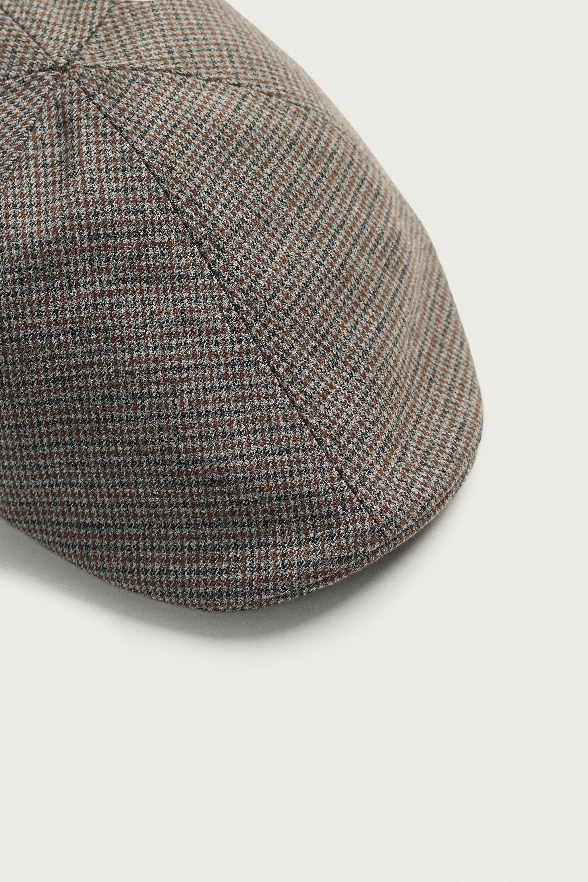 HOUNDSTOOTH STRUCTURED BERET