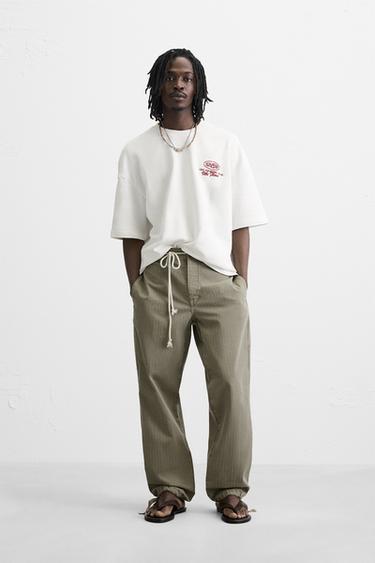 Zara COMBINED PRINT T-SHIRT - White