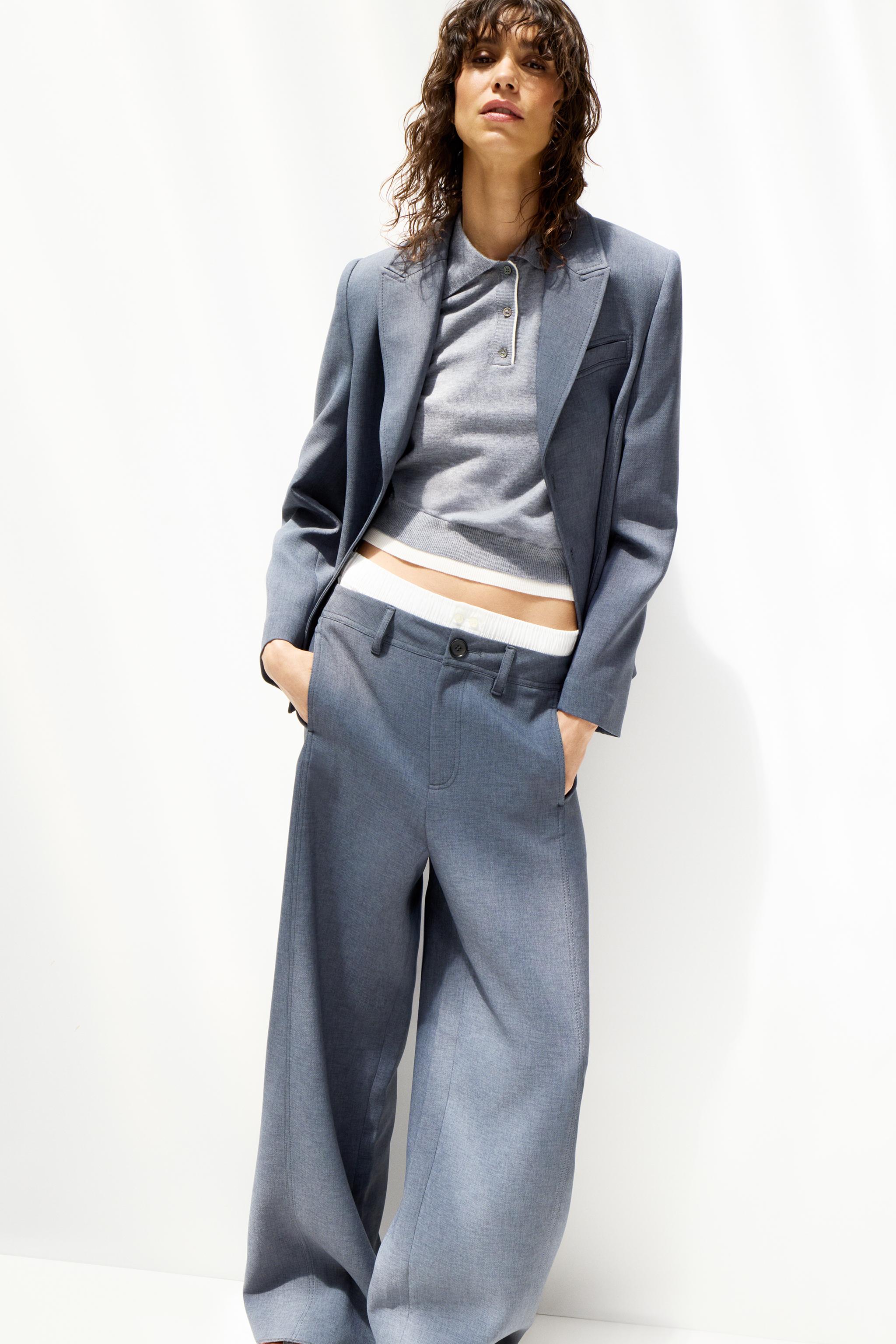 BLAZER WITH HIDDEN BUTTONS - Grey marl | ZARA New Zealand