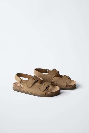 Zara STRAPPY SANDALS - Brown