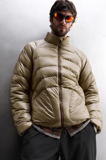 VESTE DOUDOUNE PLIABLE 100 % PLUMES - Marron clair de Zara - Image 6