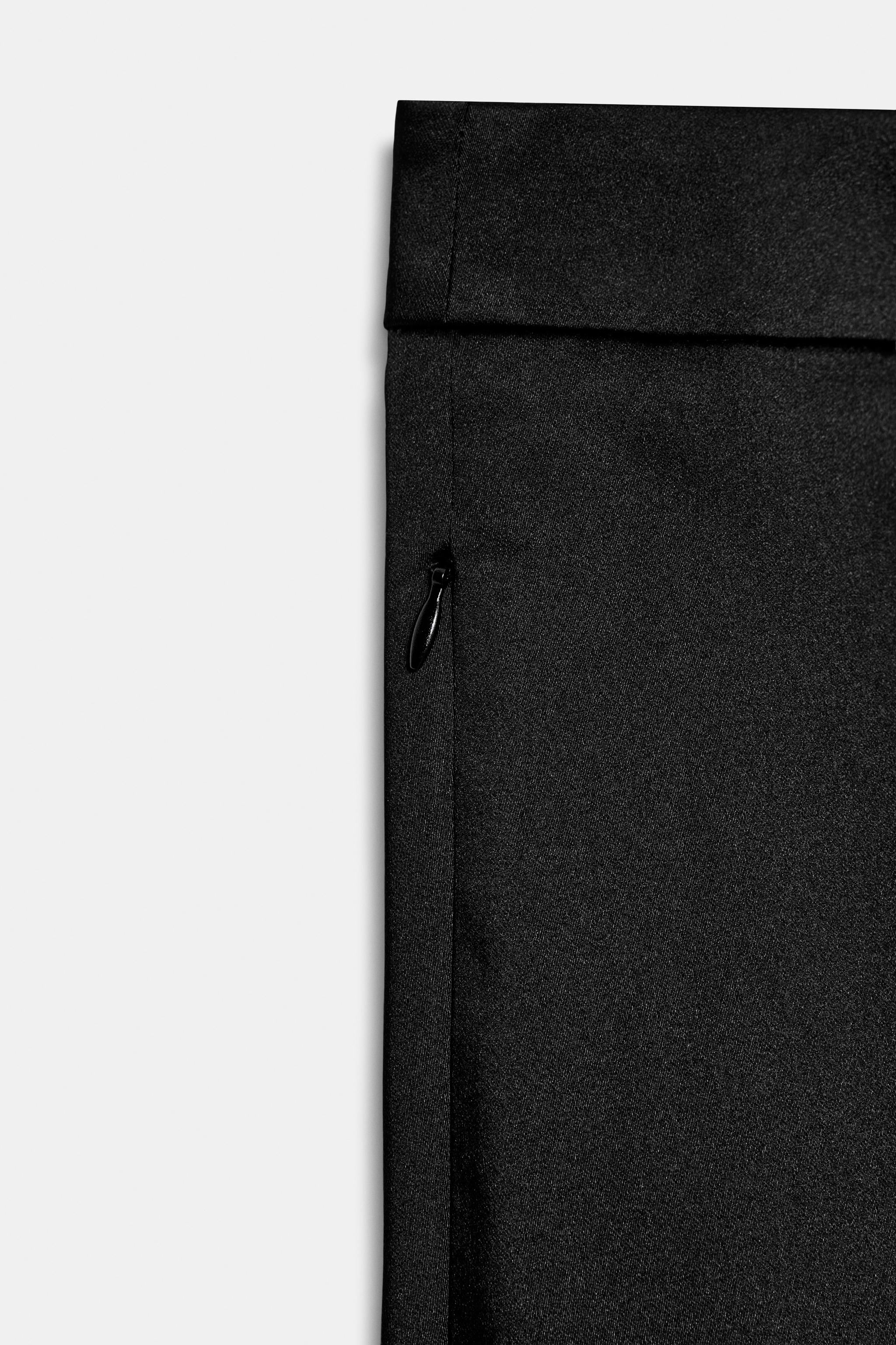 Женские брюки Zara STRAIGHT-LEG SATIN PANTS — фото 6