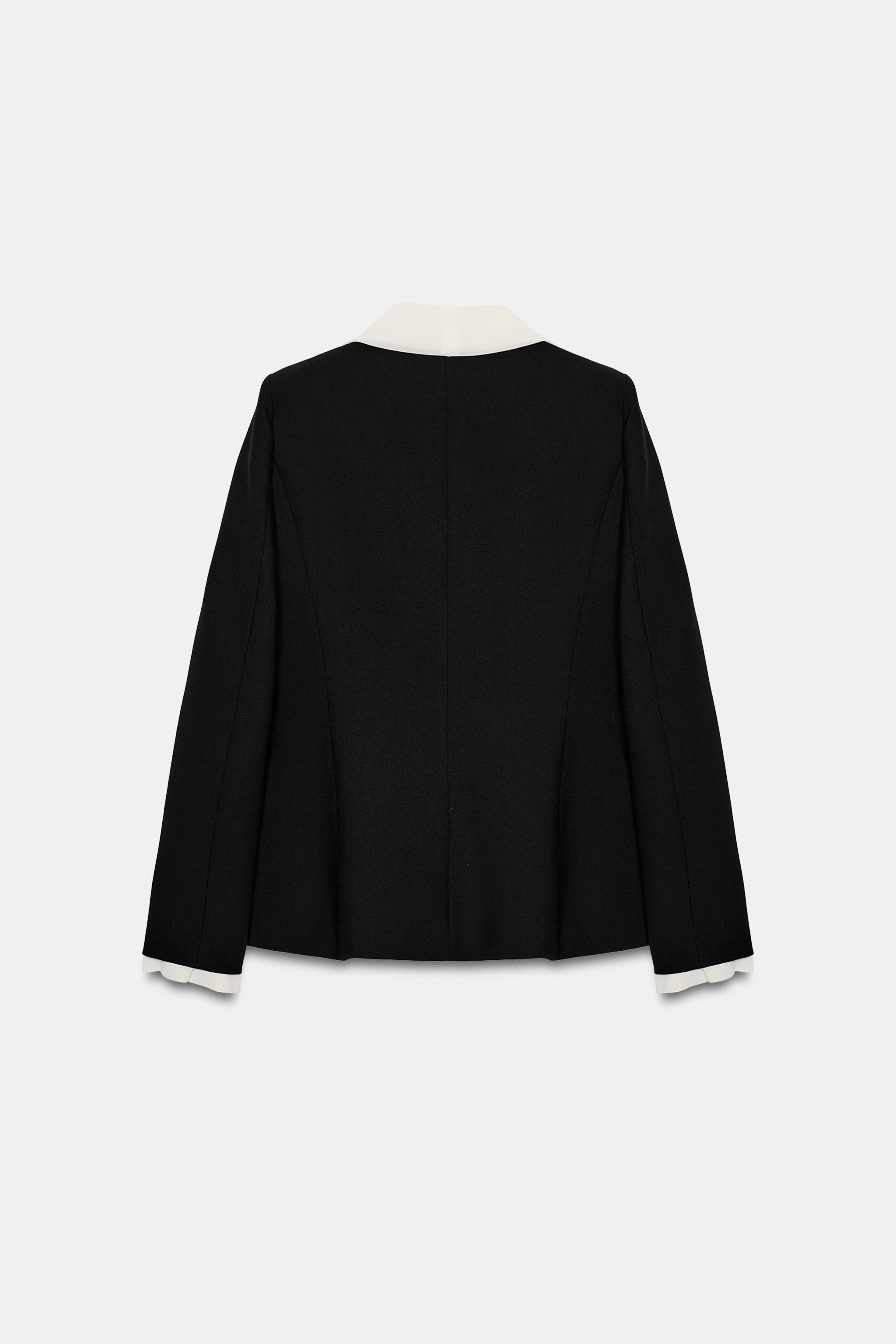 FULAR BAĞLAMA DETAYLI BLAZER - Görsel 8