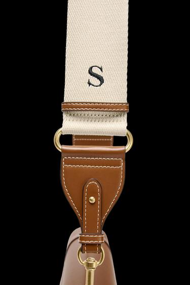 BANDOLERA PESPUNTE CANVAS - Tostado oscuro de Zara