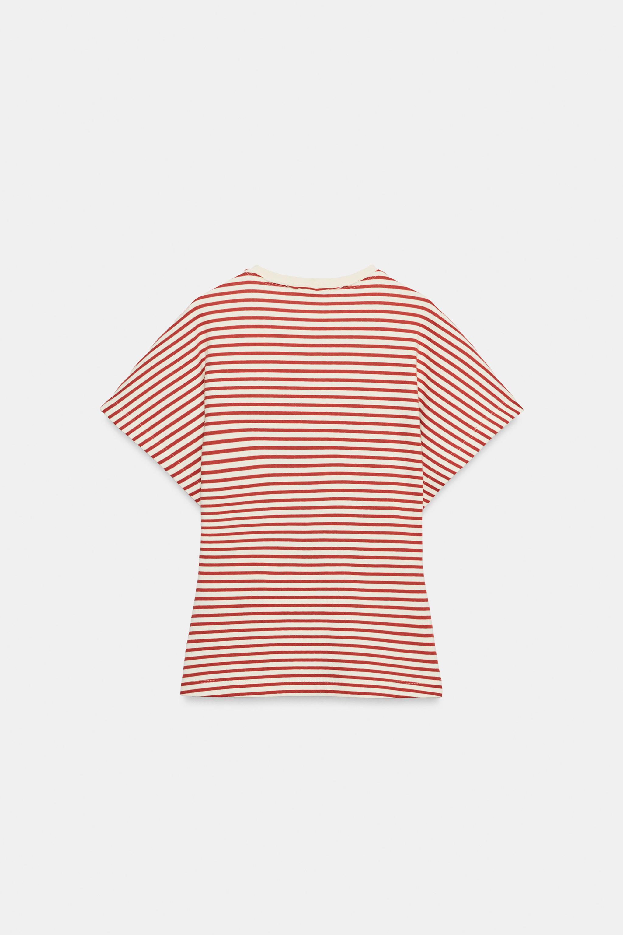 WIDE SLEEVE STRIPED T-SHIRT