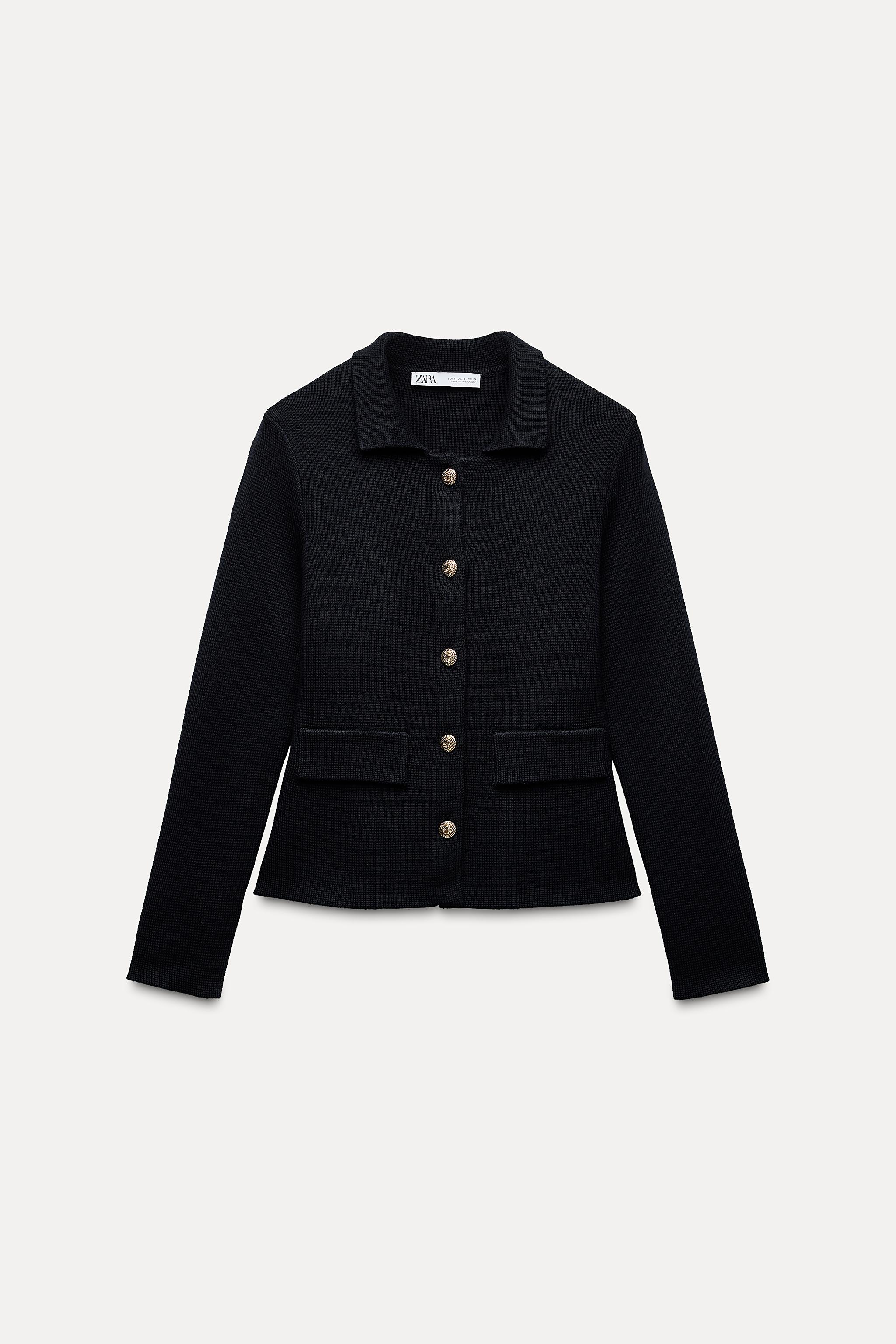 Black cardigan zara hotsell