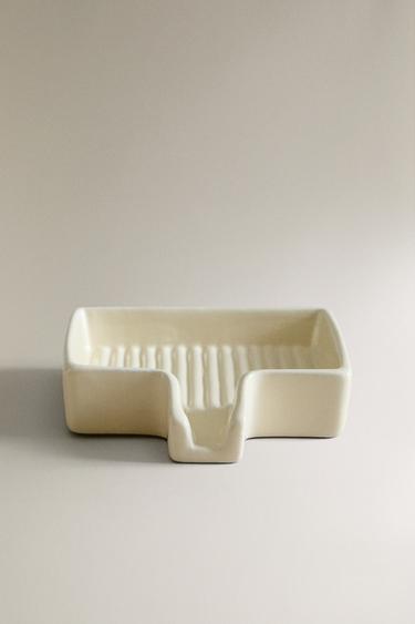 CERAMIC SCOURER TRAY - Cream by Zara