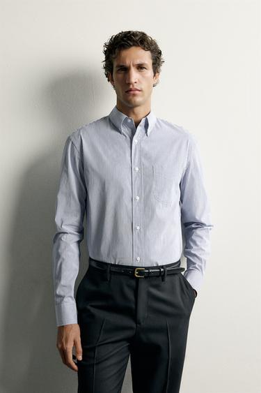 COTTON REGULAR FIT SHIRT — striped 2