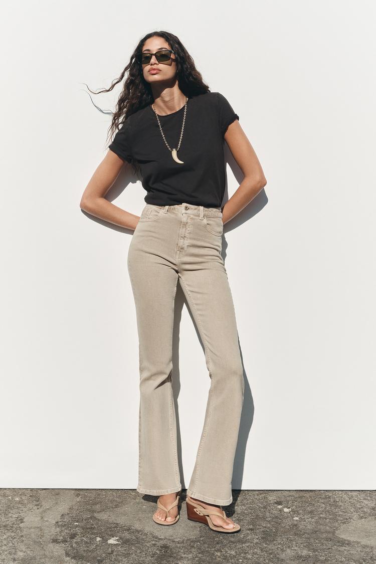 Z1975 FLARED HIGH-WAIST JEANS Sand ZARA Australia