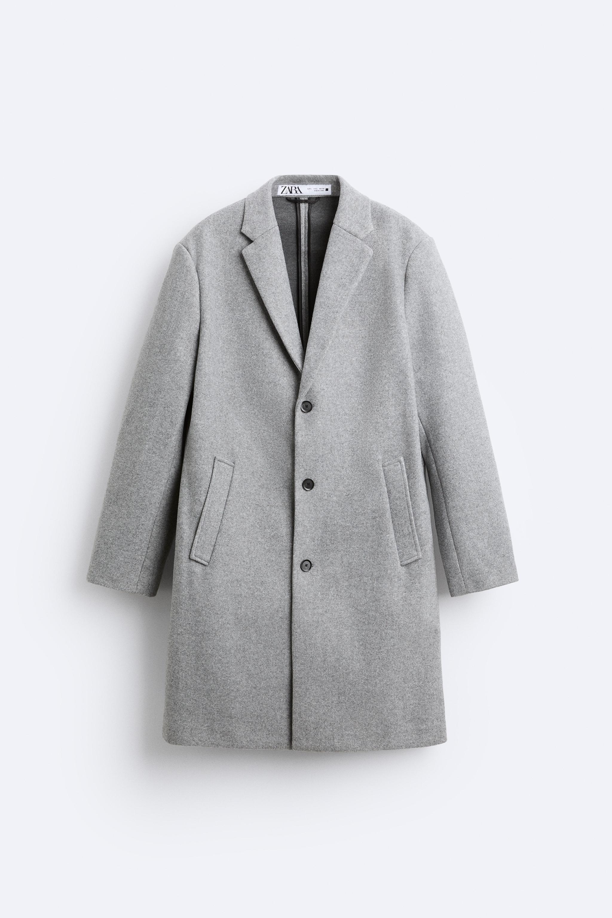 Abrigo gris hombre clearance zara