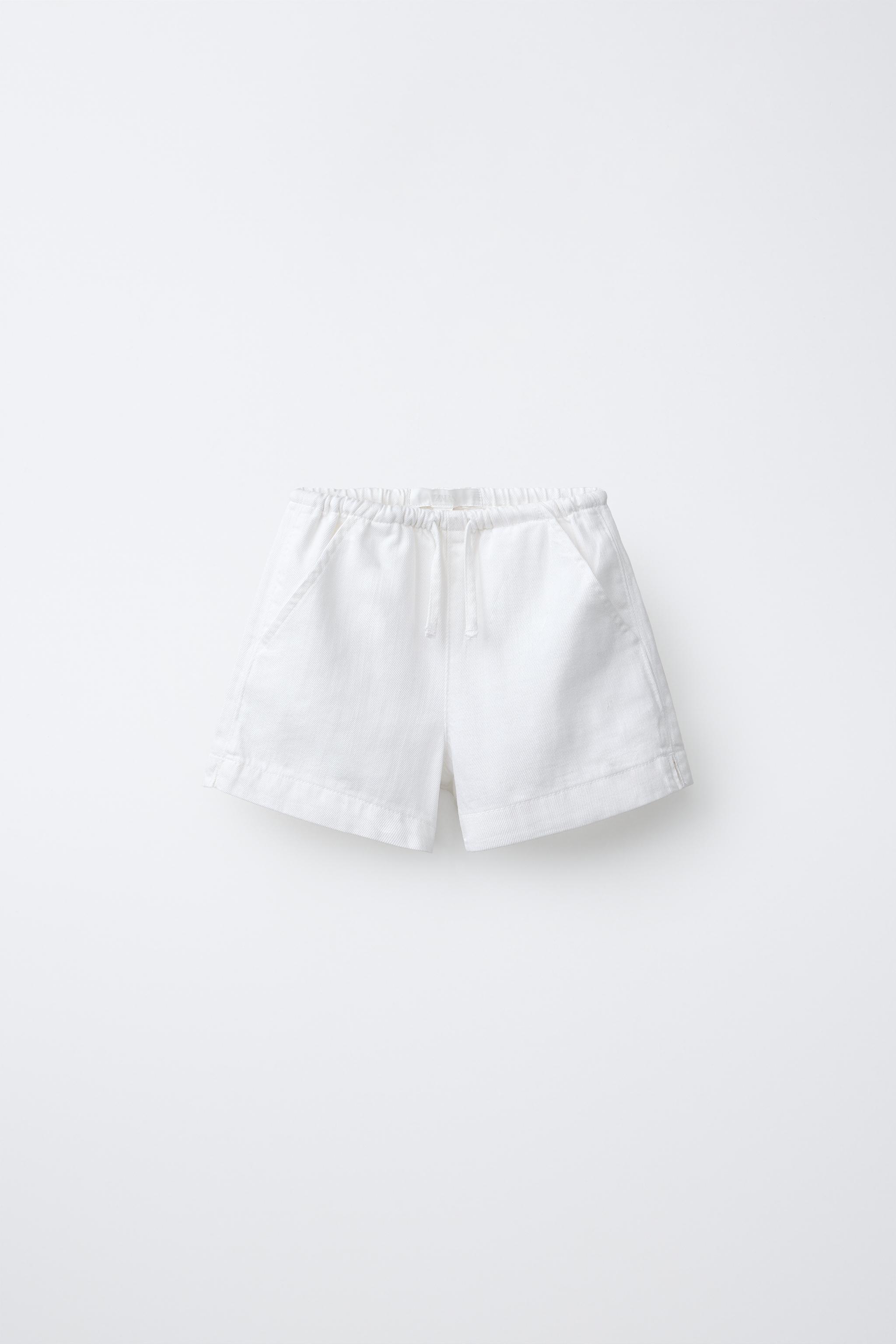 Детские шорты Zara DRAWSTRING DENIM SHORTS