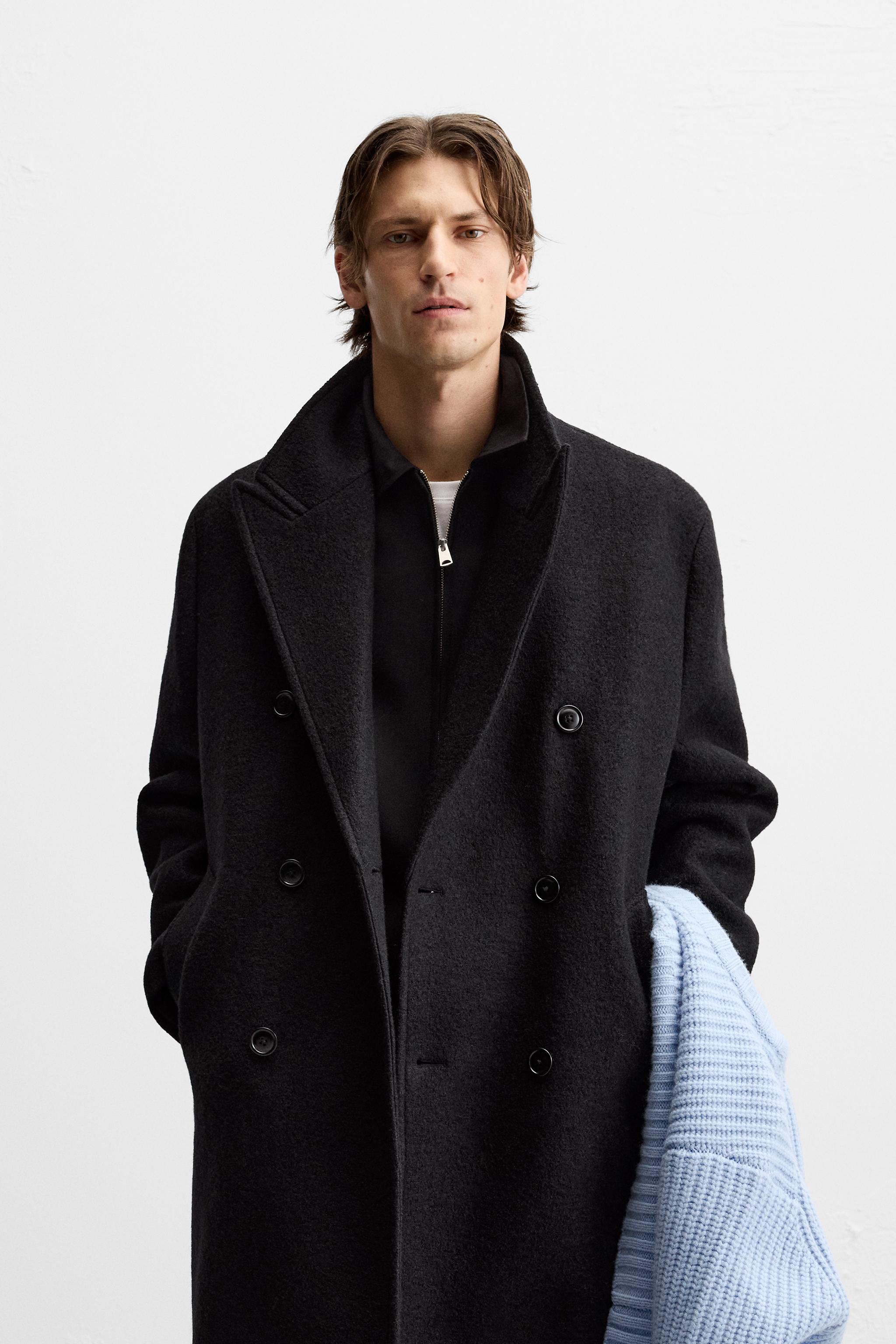 Wool Coat Zweireihiger Mantel Zara Teddy Mantel Wollmantel Zara