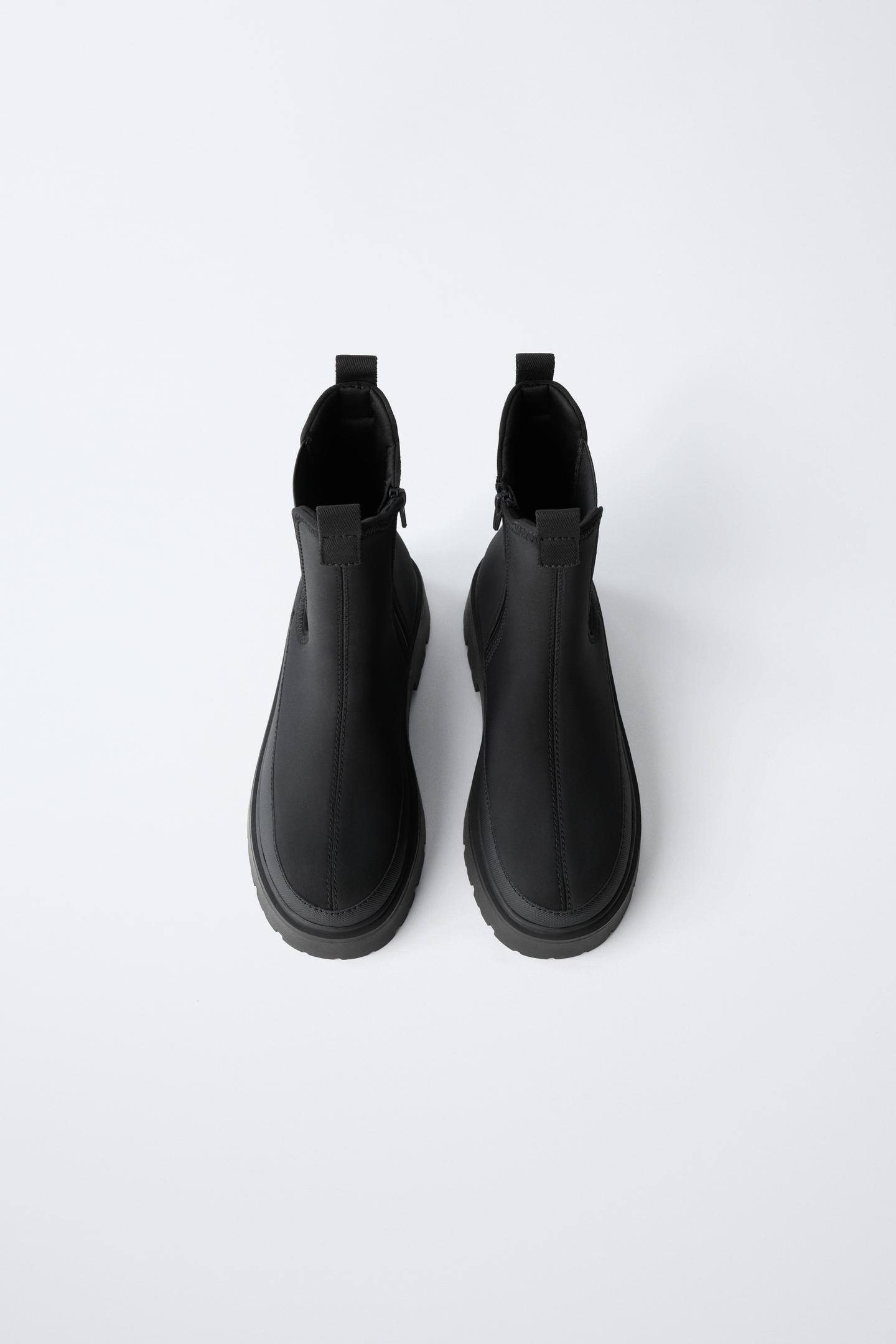 Детские ботинки Zara Neoprene Chelsea, цвет: Чёрный — фото 4