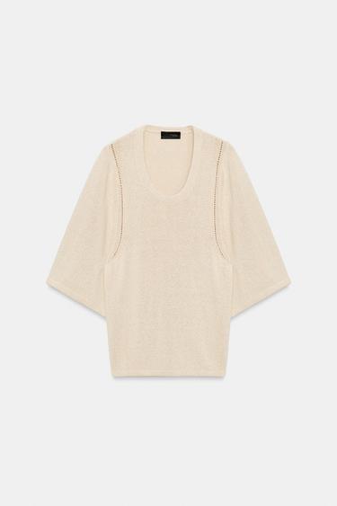 OVERSIZED KNIT JUMPER - Mid-ecru by Zara