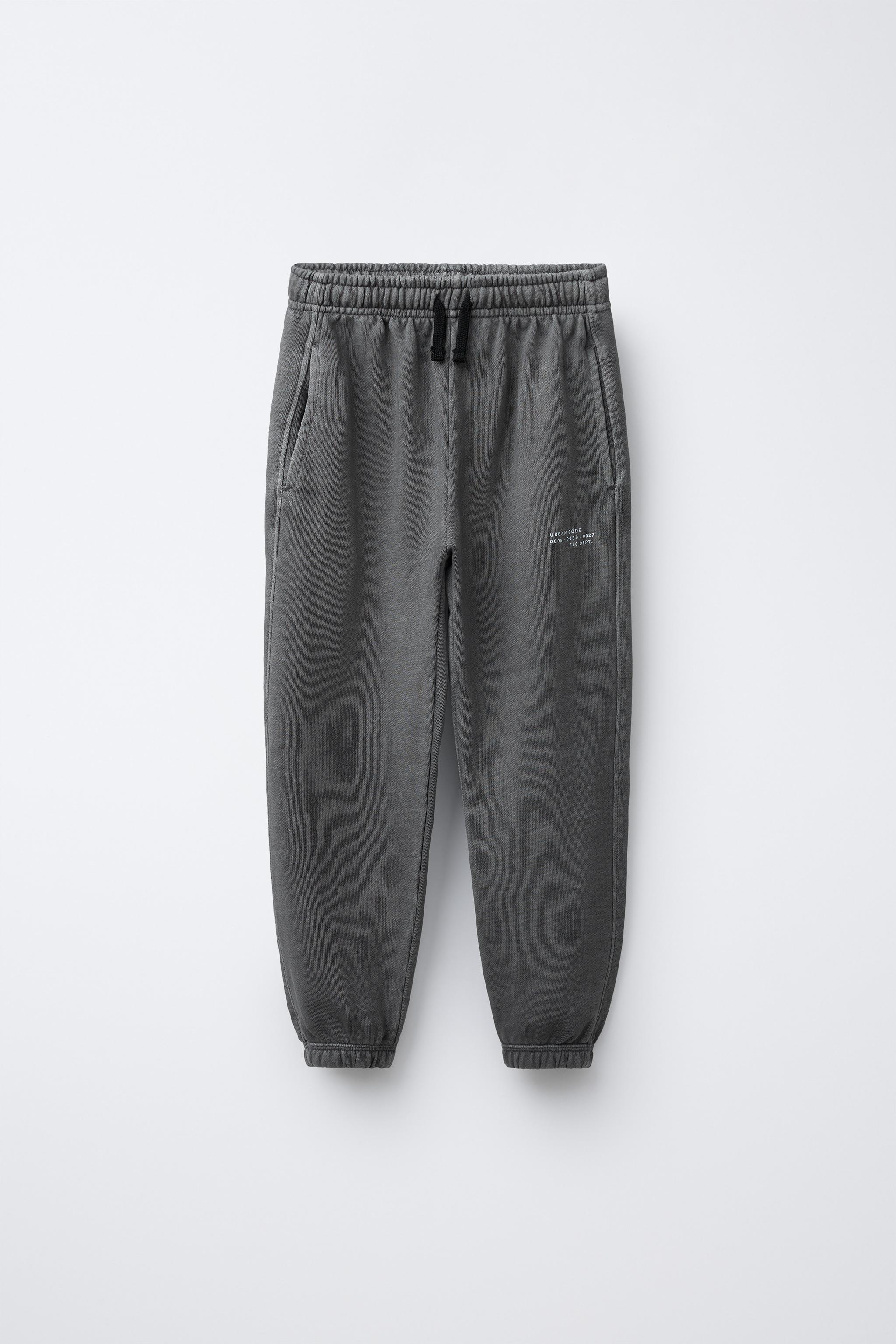 PANTALON DE JOGGING EN MOLLETON TEINT PIÈCE
