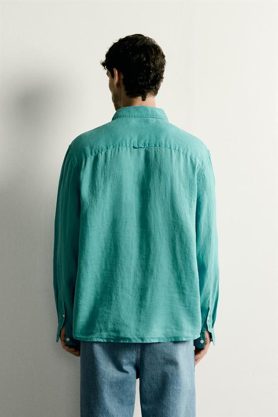 Koszula relaxed fit w 100% z lnu