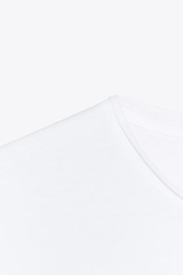 T-SHIRT DÉLAVÉ À MANCHES COURTES - Blanc de Zara - Image 8