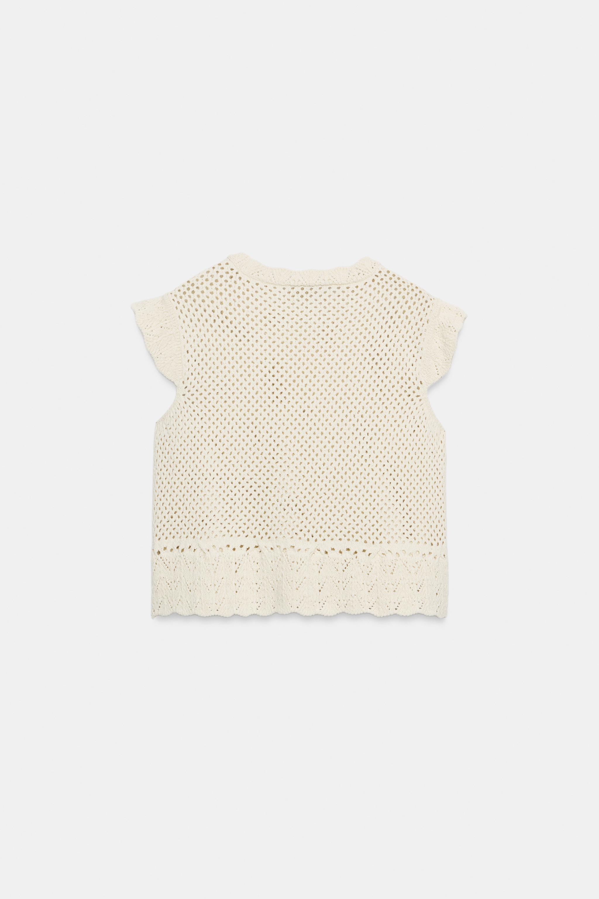 OPEN-KNIT TOP - Ecru | ZARA United States