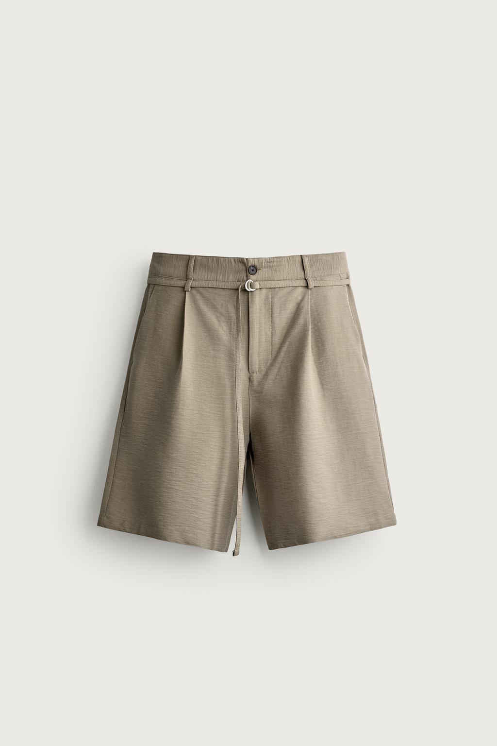 RELAXED FIT BERMUDA SHORTS WITH BELT