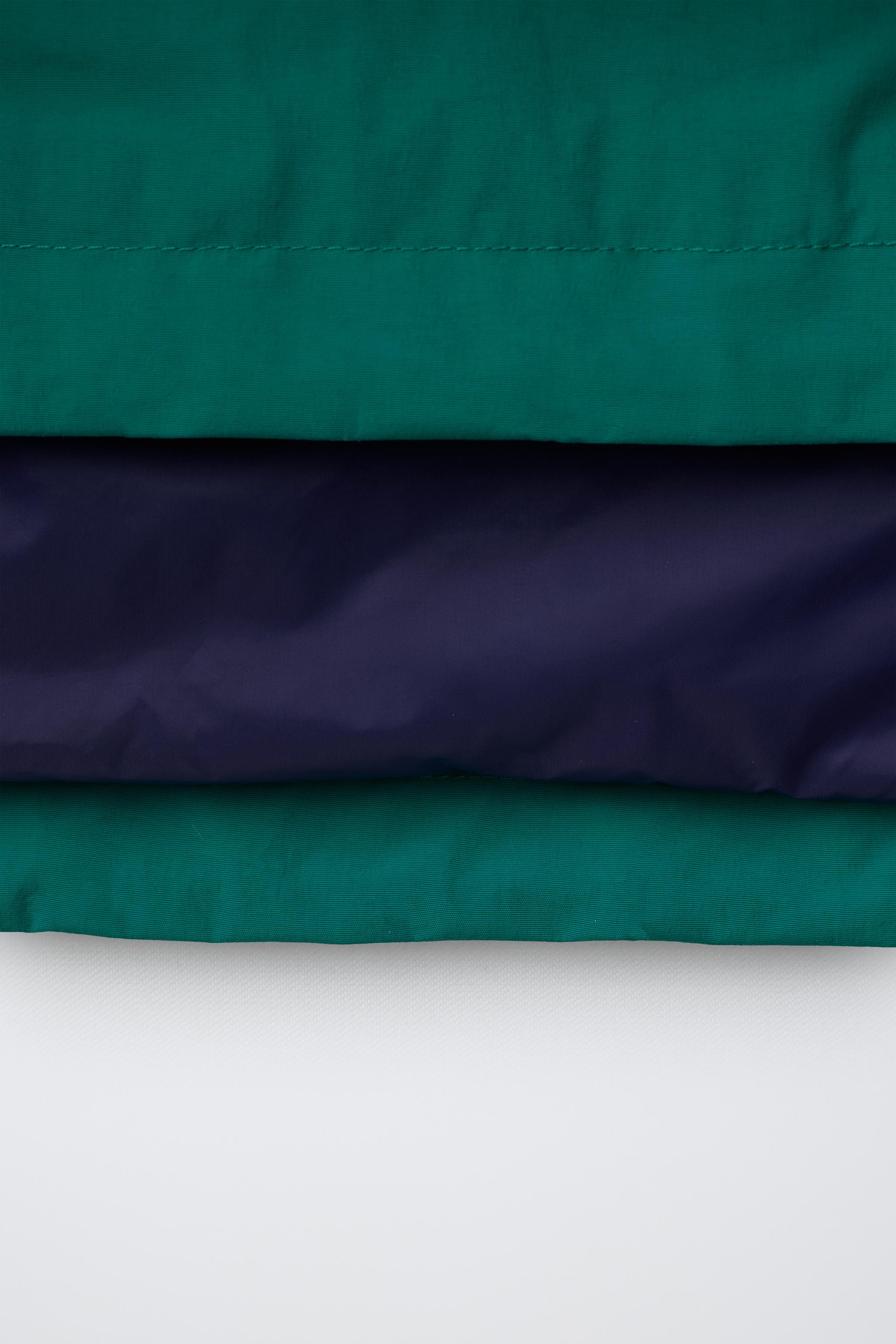 Детские куртки Zara COLORBLOCK WATER-REPELLENT KANGAROO JACKET — фото 8