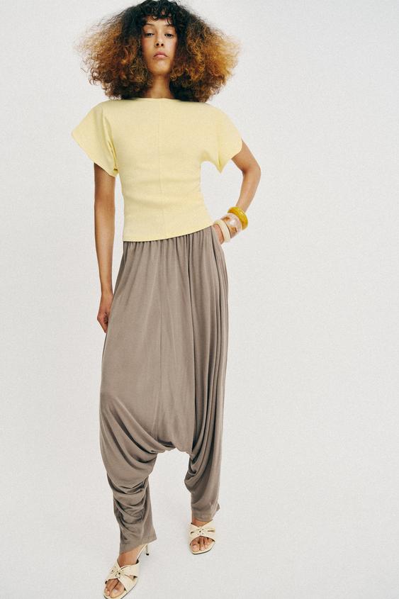 BALLOON SLEEVE TOP - Yellow | ZARA Canada