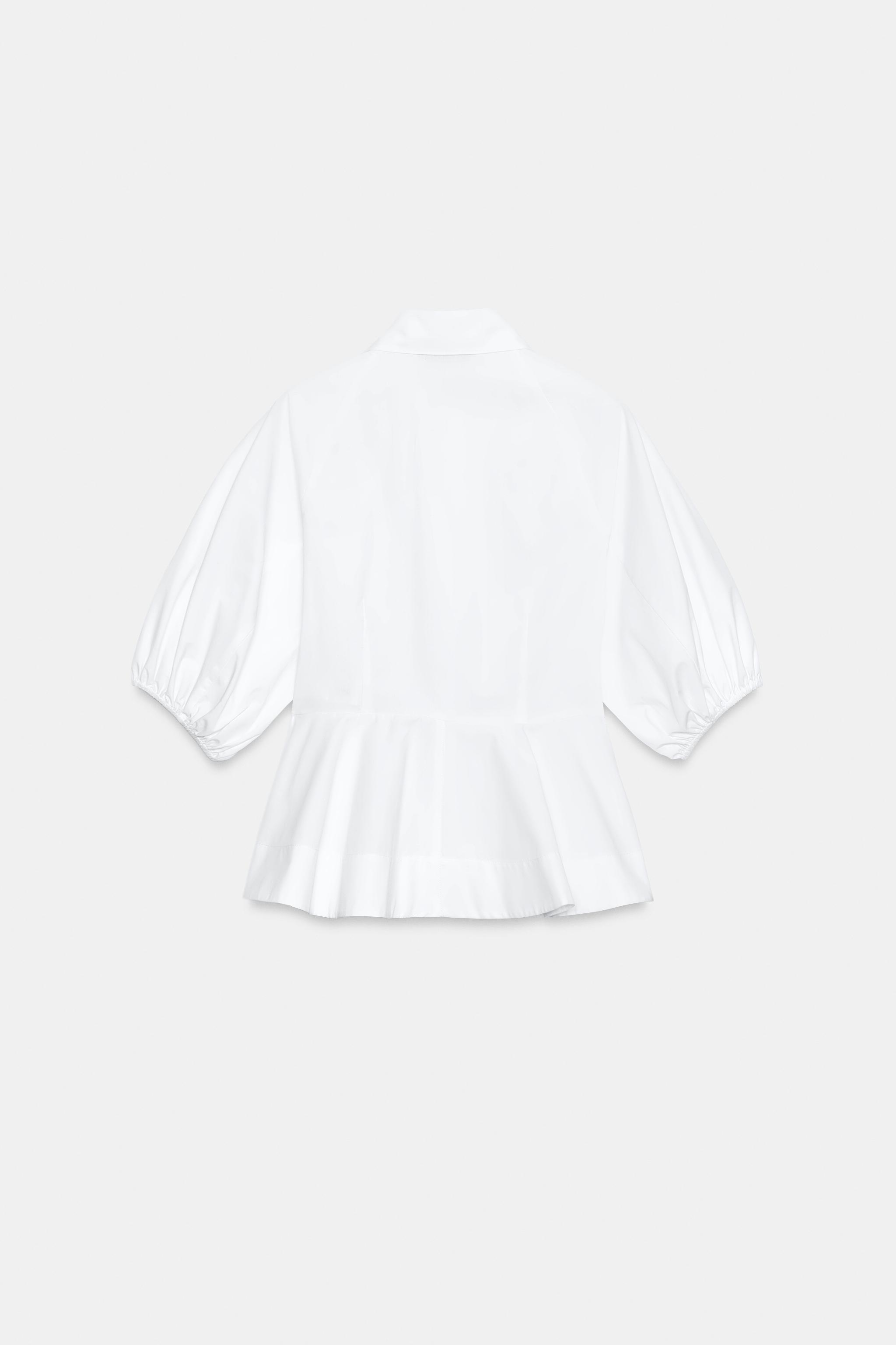 PEPLUM BALON KOLLU GÖMLEK - Görsel 10