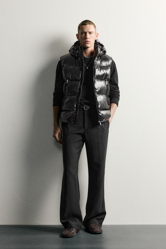60% DOWN - 40% FEATHER WATER-REPELLENT GILET - Black by Zara - Image 0
