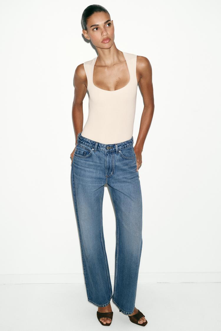 STRETCH SQUARE NECK BODYSUIT